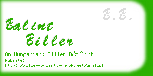 balint biller business card